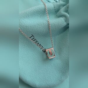 Tiffany & Co. Silver Tiffany 925 Sterling Silver - Blue Por with Turquoise Charm